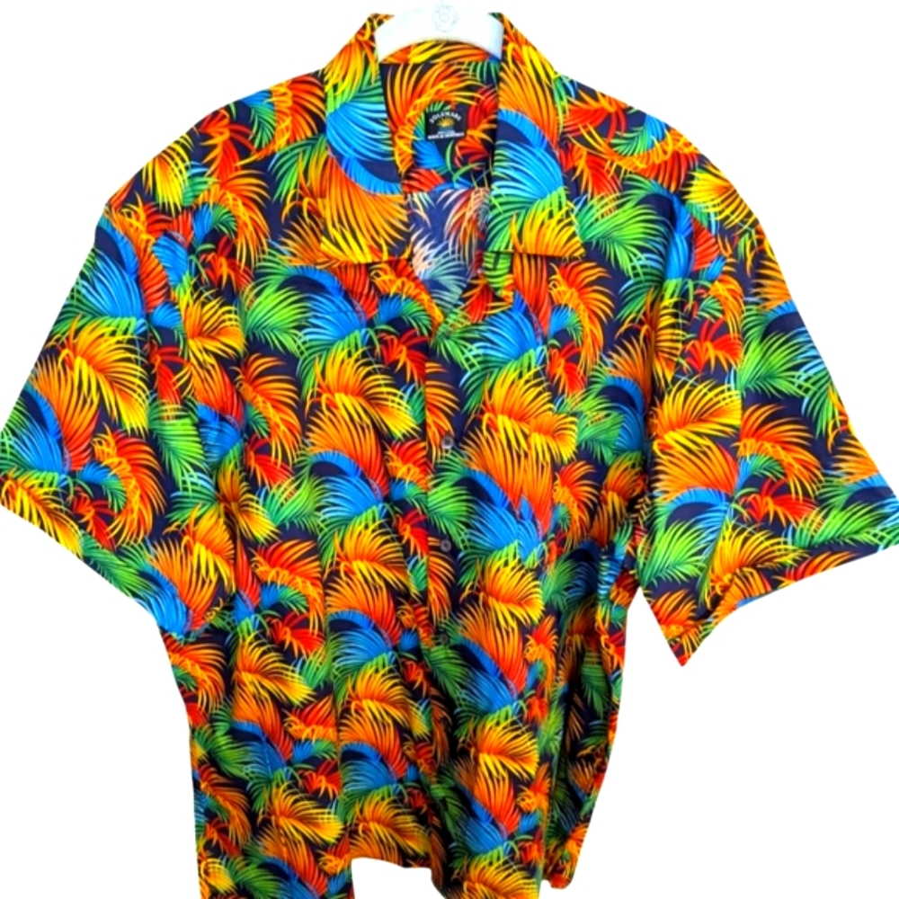 Maus & Hoffman Solemare Button Tropical Print...Size XXL